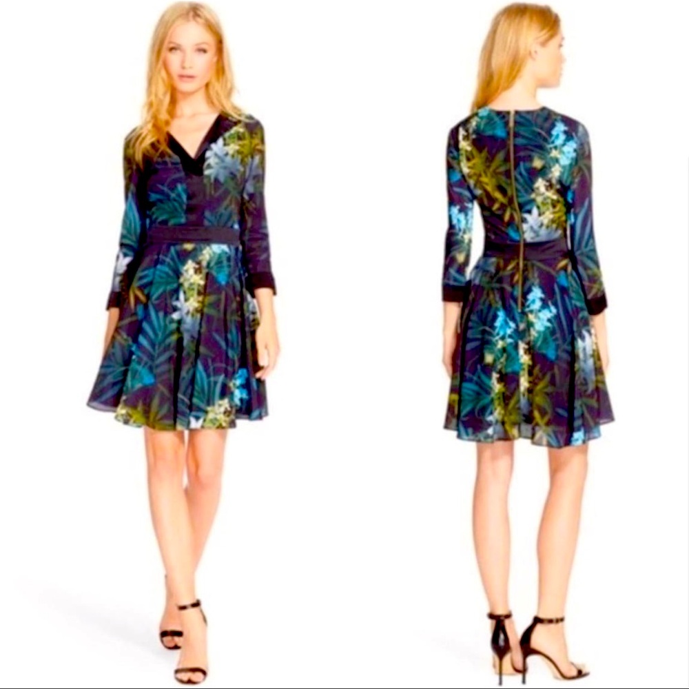 Ted Baker Green V-Neck Dress M